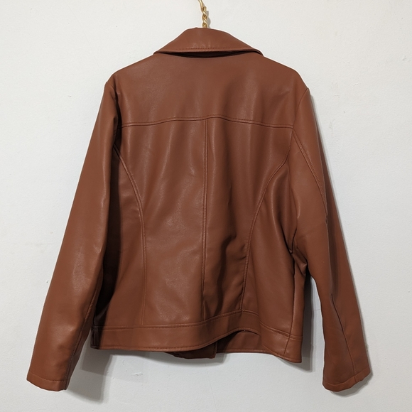 NWOT Faux Leather Jacket - Picture 2 of 5